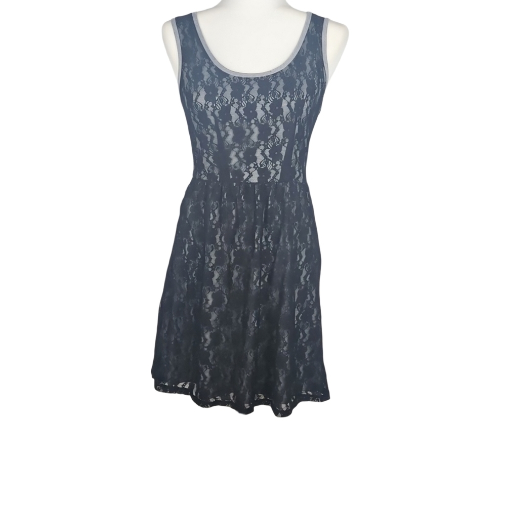 Black Lace Summer Dress, Size S
